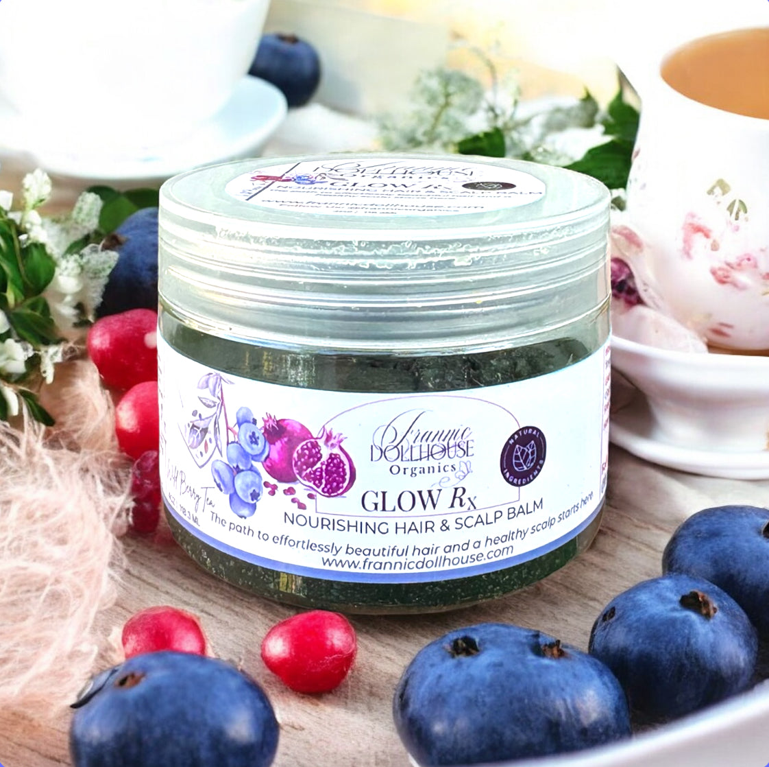 Glow Rx Nourishing Hair & Scalp Balm Intense - Wild Berry Tea image 0